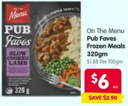 Spar On The Menu Pub Faves Frozen Meals offer