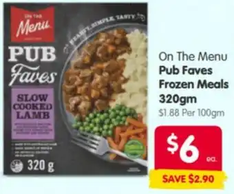 Spar On The Menu Pub Faves Frozen Meals offer