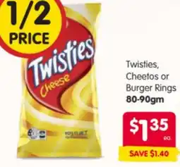 Spar Twisties, Cheetos or Burger Rings offer