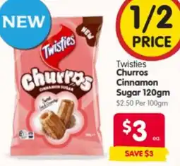 Spar Twisties Churros Cinnamon Sugar offer