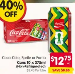Spar Coca-Cola, Sprite or Fanta Cans offer
