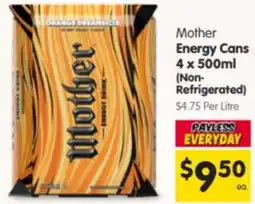 Spar Mother Energy Cans offer