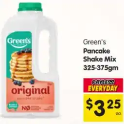 Spar Green's Pancake Shake Mix offer
