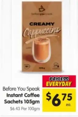 Spar Before You Speak Instant Coffee Sachets offer