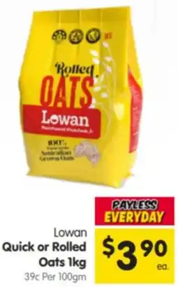 Spar Lowan Quick or Rolled Oats offer