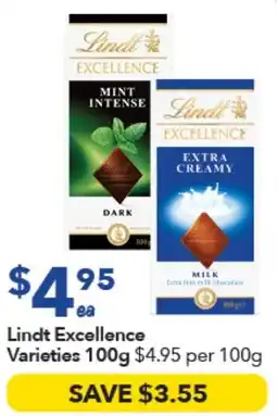 Ritchies Lindt Excellence Varieties offer