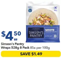 Ritchies Simson's Pantry Wraps offer