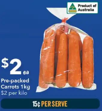 Ritchies Pre-packed Carrots offer