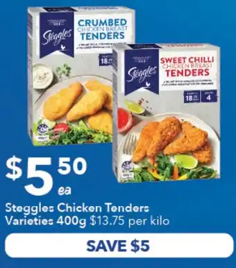 Steggles Chicken Tenders Varieties