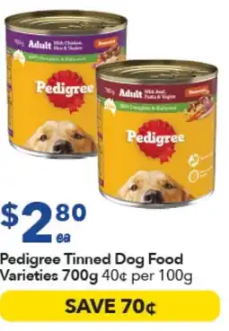 Ritchies Pedigree Tinned Dog Food Varieties offer