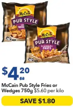 Ritchies McCain Pub Style Fries or Wedges offer
