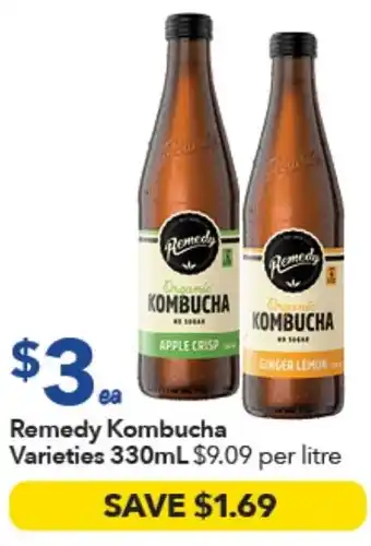 Ritchies Remedy Kombucha Varieties offer