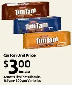 Campbells Wholesale Arnotts Tim Tams Biscuits offer