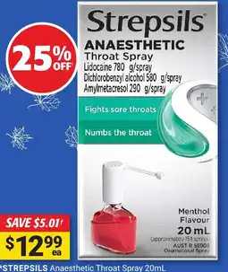 Cincotta Chemist STREPSILS Anaesthetic Throat Spray offer