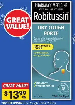 Cincotta Chemist Robitussin dry cough forte offer