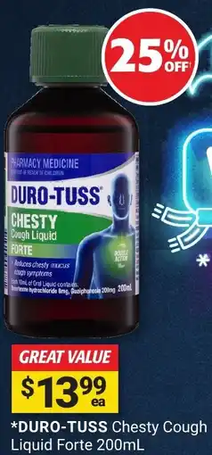Cincotta Chemist DURO-TUSS Chesty Cough Liquid Forte offer
