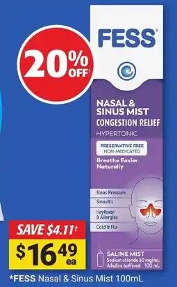 Cincotta Chemist FESS Nasal & Sinus Mist offer