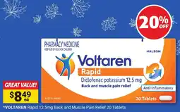 Cincotta Chemist VOLTAREN Rapid 12.5mg Back and Muscle Pain Relief offer