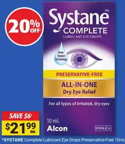 Cincotta Chemist Systane complete lubricant eye drops preservative-free offer