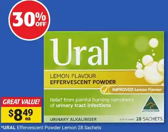 Cincotta Chemist URAL Effervescent Powder Lemon offer