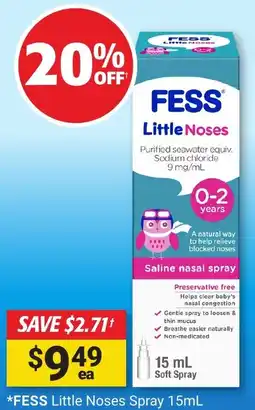 Cincotta Chemist FESS Little Noses Spray offer