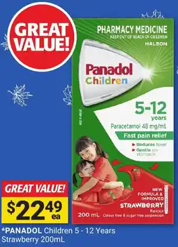 Cincotta Chemist PANADOL Children 5 - 12 Years Strawberry offer