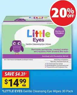 Cincotta Chemist LITTLE EYES Gentle Cleansing Eye Wipe offer