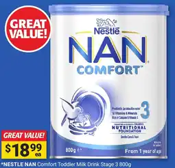Cincotta Chemist NESTLE NAN Comfort Toddler Milk Drink Stage 3 offer