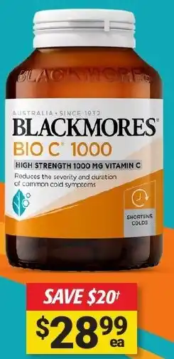 Cincotta Chemist BLACKMORES Bio C 1000 offer