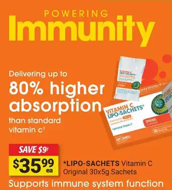 Cincotta Chemist Vitamin c lipo sachets offer