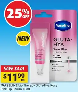 Cincotta Chemist Vaseline lip therapy gluta-hya rosy offer
