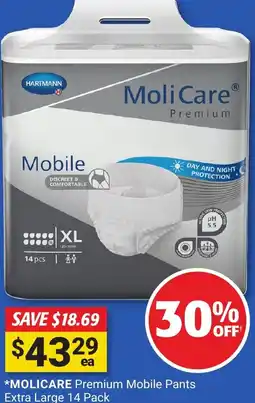 Cincotta Chemist Molicare premium mobile pants extra large offer
