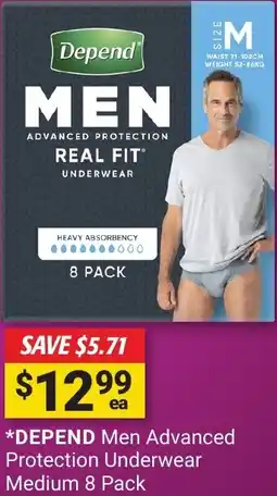 Cincotta Chemist Depend men advanced protection underwear offer