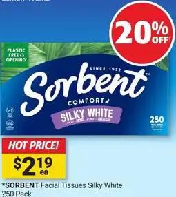 Cincotta Chemist Sorbent facial tissues silky white offer