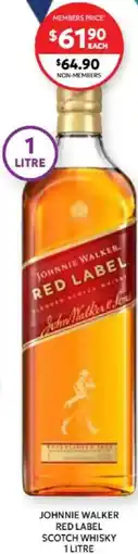 Harry Brown Johnnie walker red label scotch whisky offer