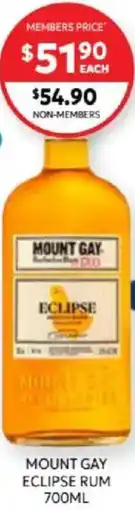 Harry Brown Mount gay eclipse rum offer