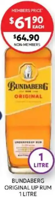 Harry Brown Bundaberg original up rum offer