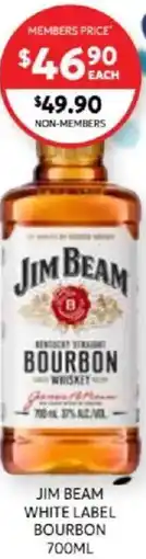 Harry Brown Jim beam white label bourbon offer