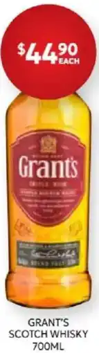 Harry Brown Grants scotch whisky offer