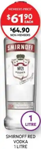 Harry Brown Smirnoff red vodka offer