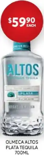 Harry Brown Olmeca altos plata tequila offer