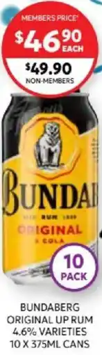 Harry Brown Bundaberg original up rum offer
