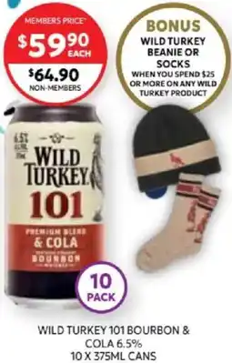 Harry Brown Wild turkey 101 bourbon cola offer
