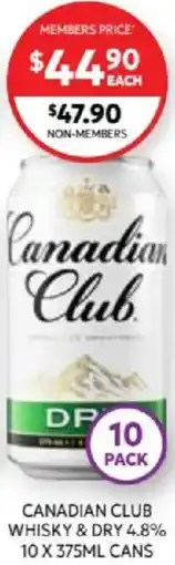 Harry Brown Canadian club whisky dry offer