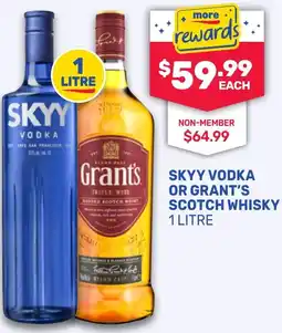 SipnSave Skyy vodka or grants scotch whisky offer