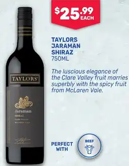SipnSave Taylors jaraman shiraz offer