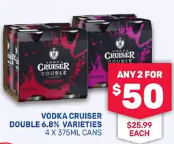 SipnSave Vodka cruiser double offer
