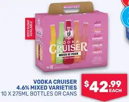 SipnSave Vodka cruiser mixed varieties offer