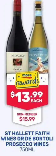 SipnSave St hallett faith wines or de bortoli prosecco wines offer
