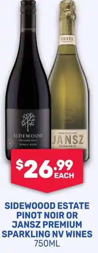 SipnSave Sidewoood estate pinot noir or jansz premium sparkling nv wines offer